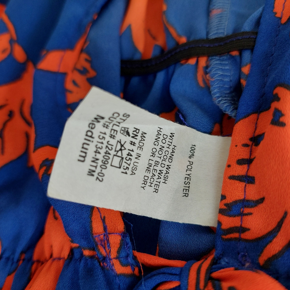Peach Love California Blue & Orange Floral Kimono Cover-Up Medium - Picture 4 of 7